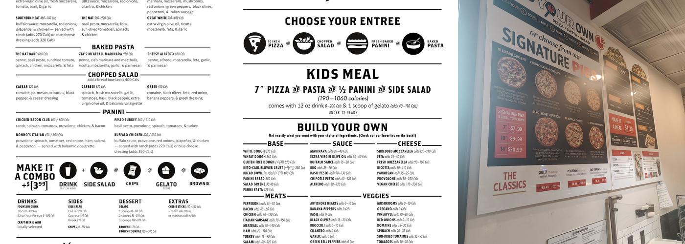 Your Pie Pizza Menu