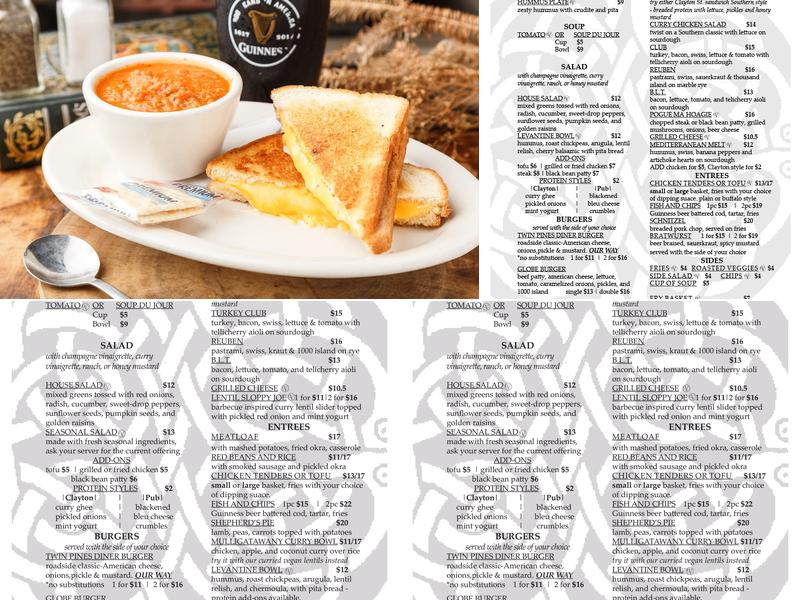 The Globe Menu
