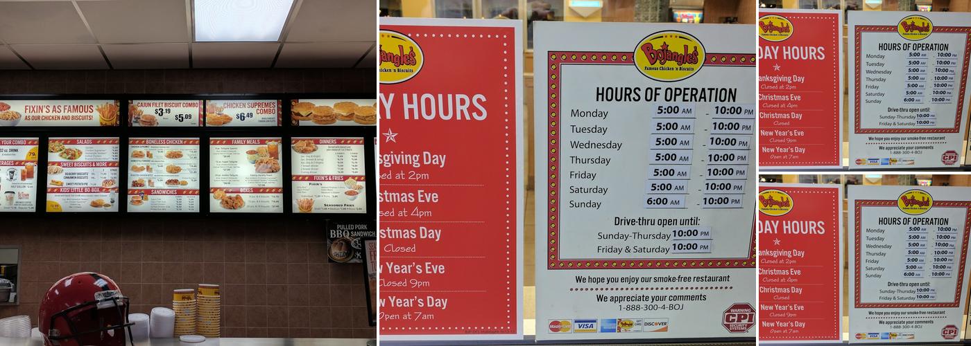 Bojangles Menu