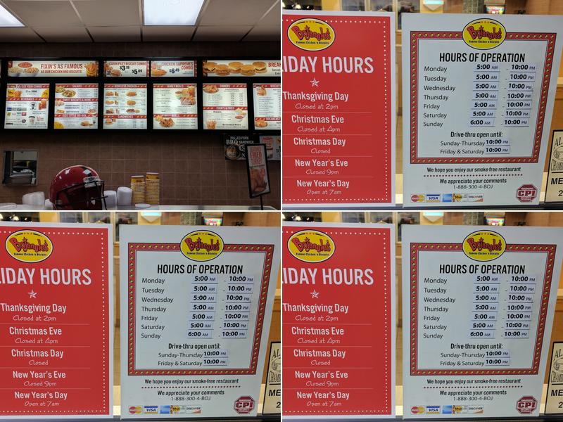 Bojangles Menu