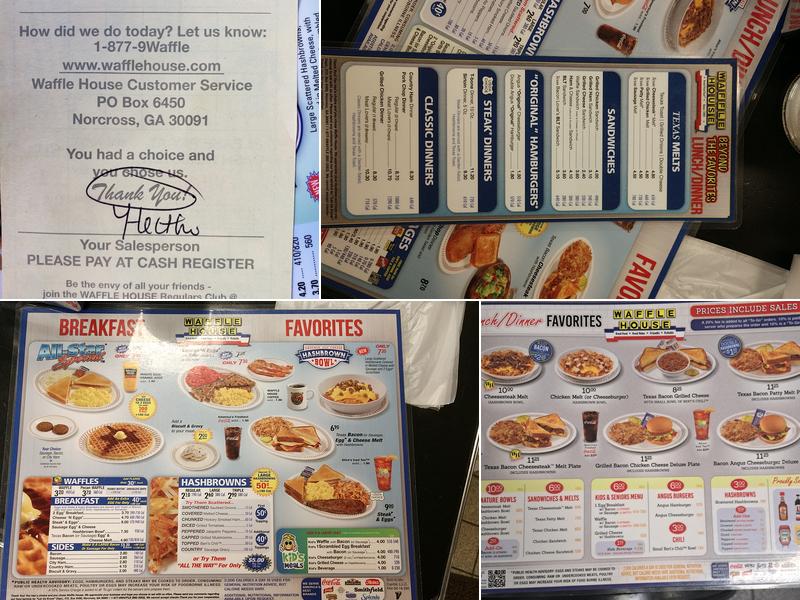 Waffle House Menu