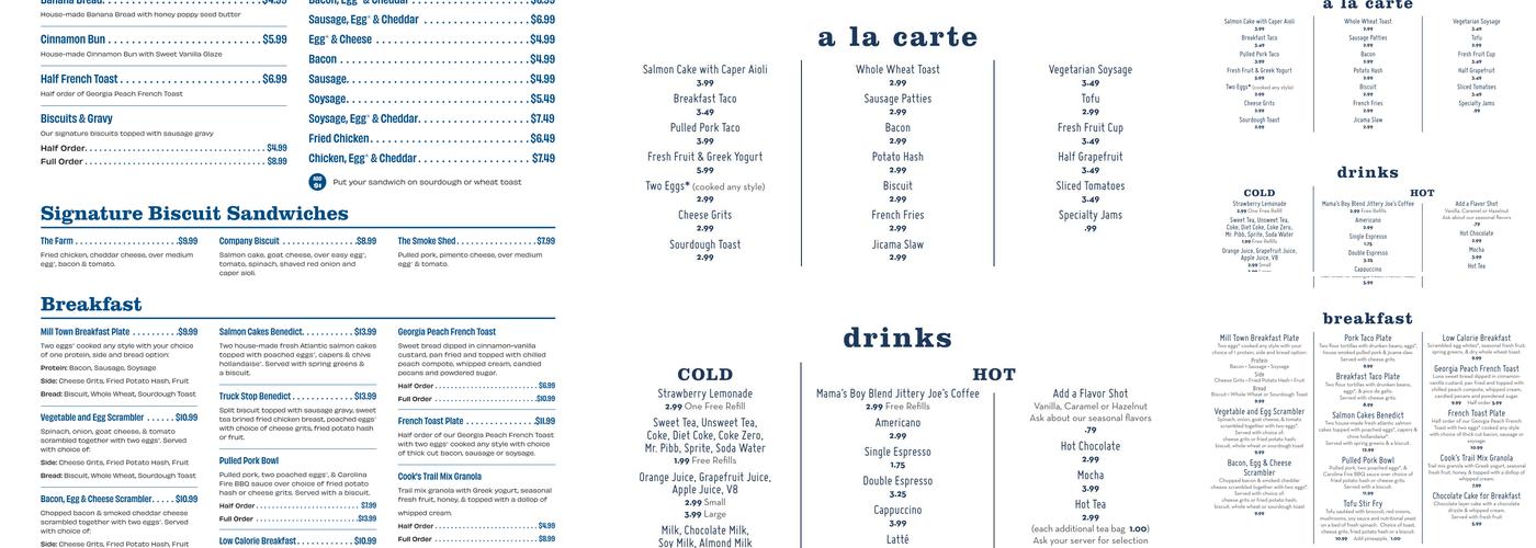 Mama's Boy Restaurant Menu