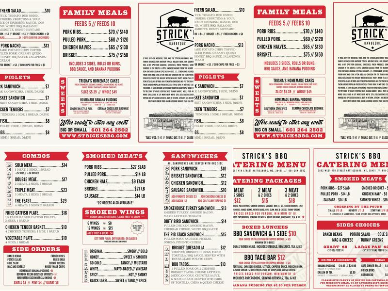 Strick's Bar-B-Q & Catering Menu