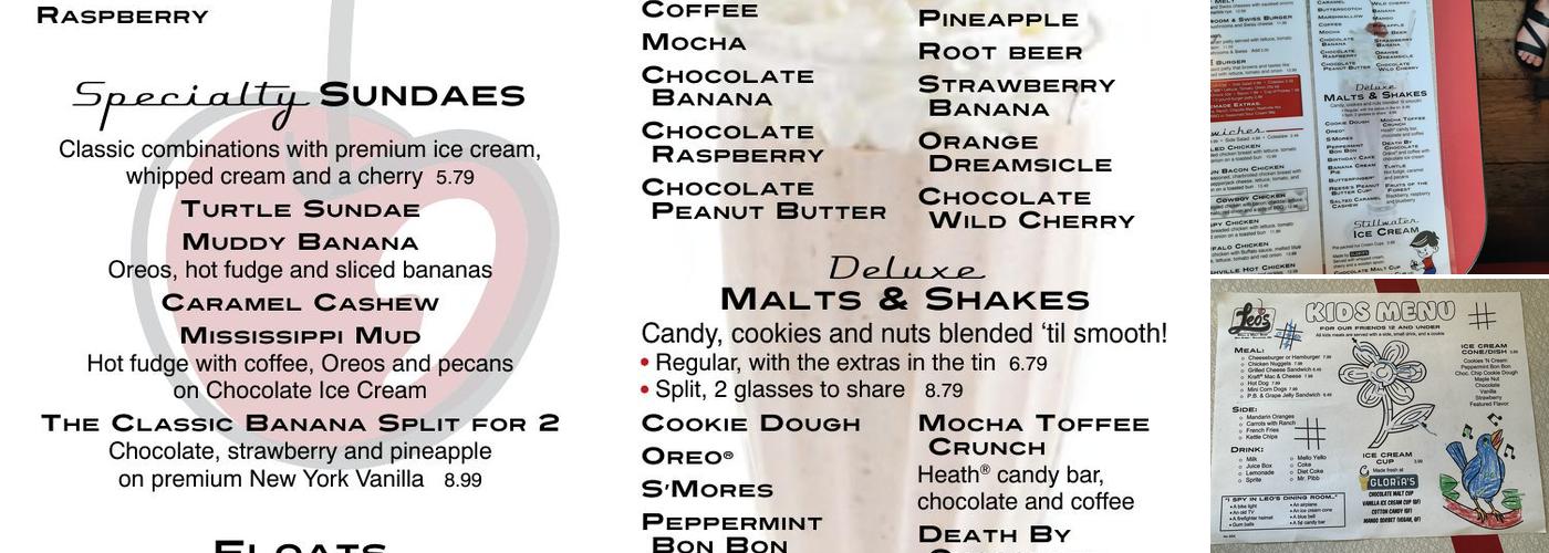 Leo's Grill & Malt Shop Menu