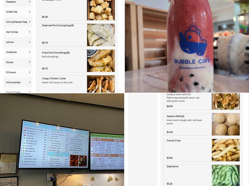 Bubble Cafe Menu