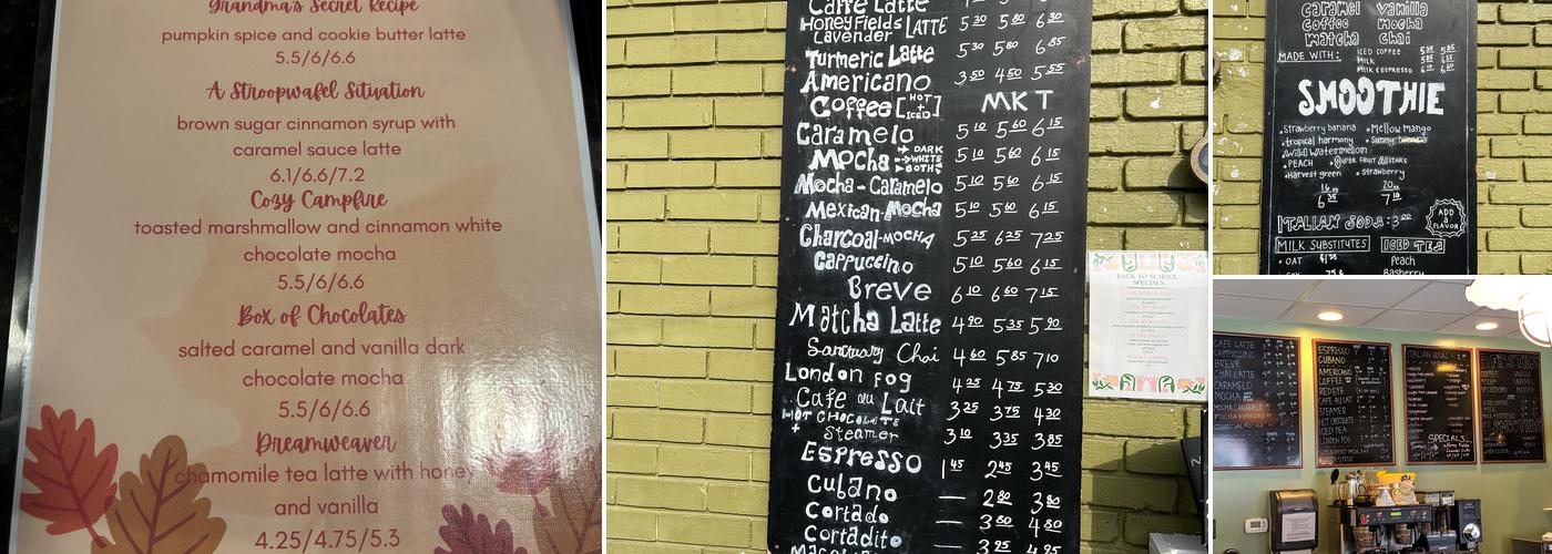 Sips Espresso Cafe Menu