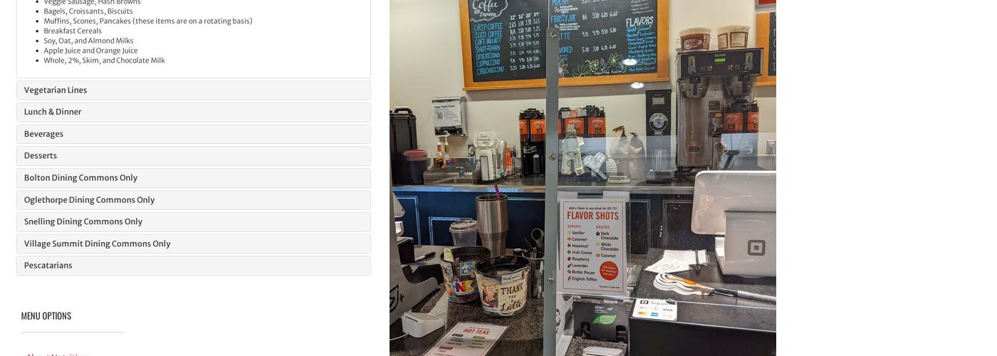 Jittery Joe's Coffee - UGA Miller Learning Center Menu