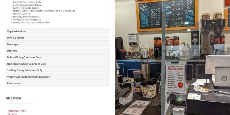 Jittery Joe's Coffee - UGA Miller Learning Center Menu