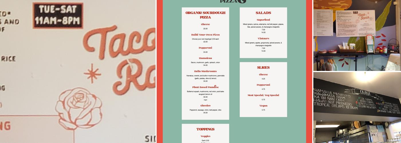 Pau Pizza Menu