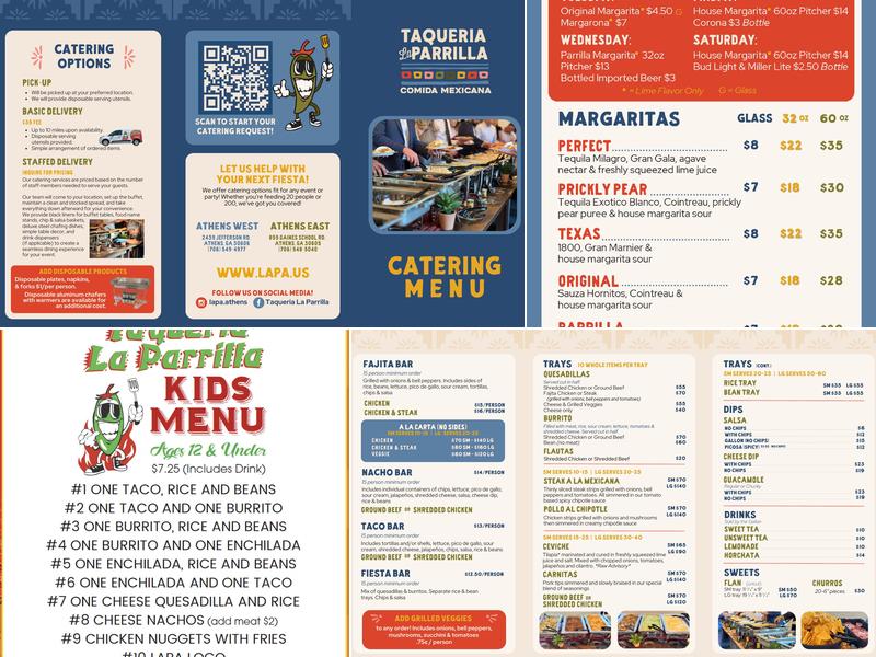 Taqueria La Parrilla Menu