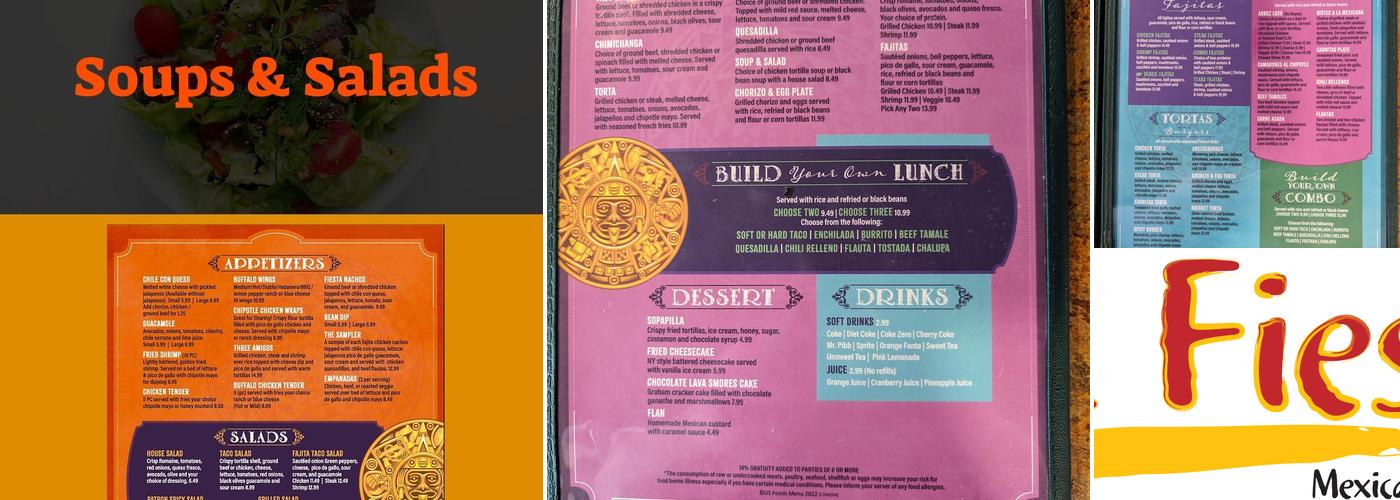 La Fiesta Menu