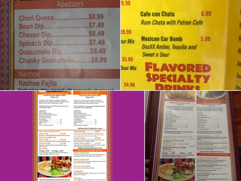 Sr. Sol 2 Mexican Restaurant Menu