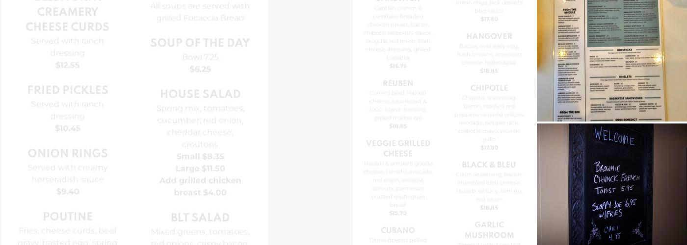 Oasis Cafe Menu