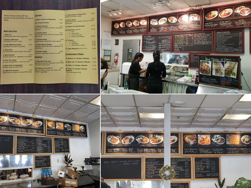 Yong's Kal-Bi Menu