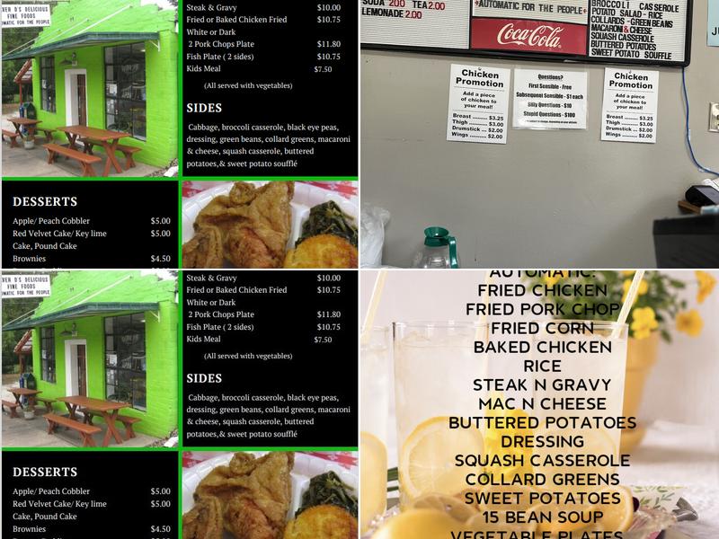 Weaver D's Delicious Fine Foods Menu