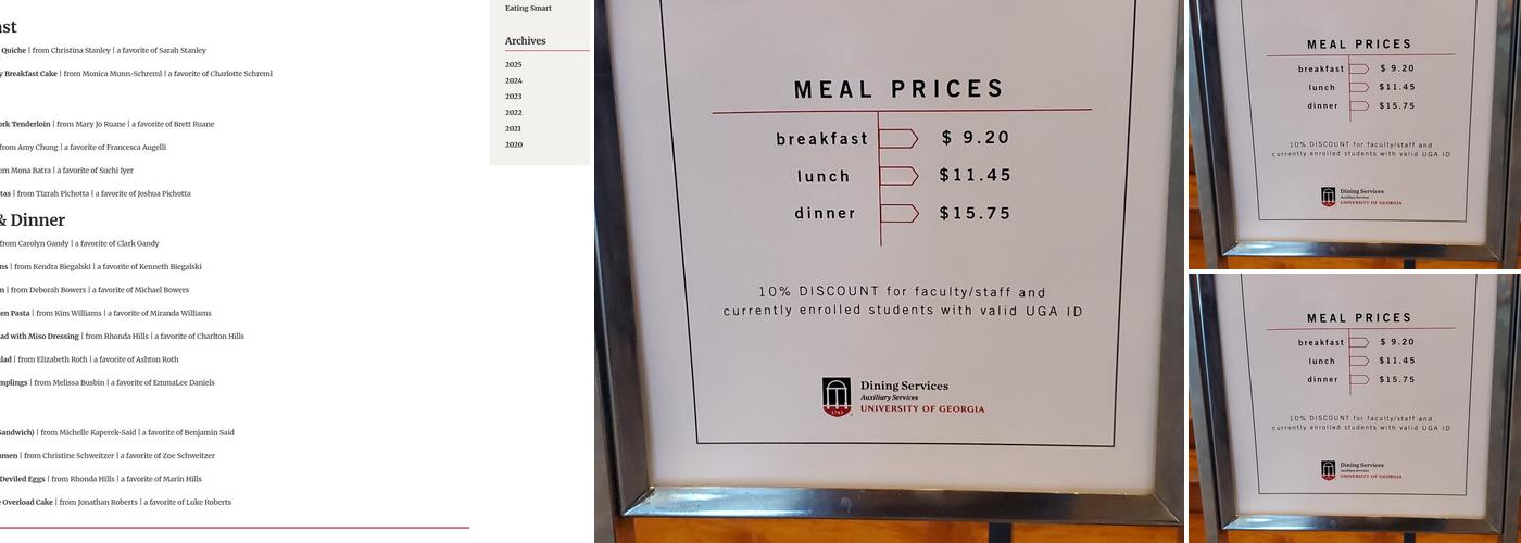 Snelling Dining Commons Menu