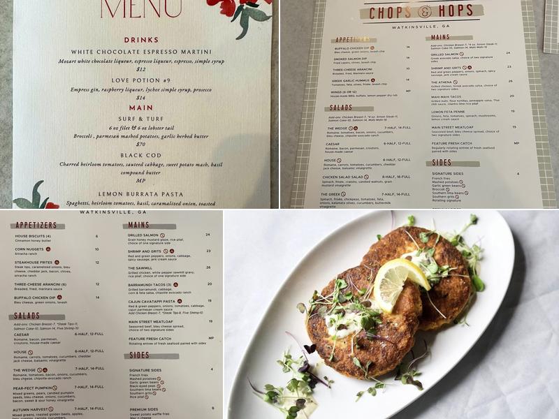 Chops & Hops Menu