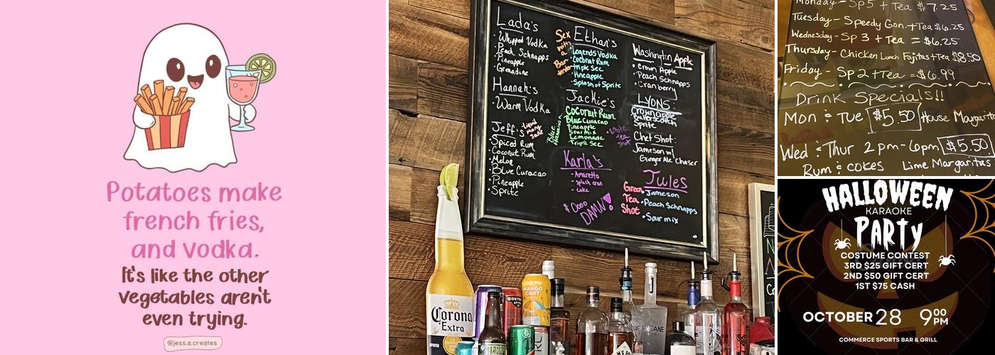 Commerce Sports Bar and Grill Menu