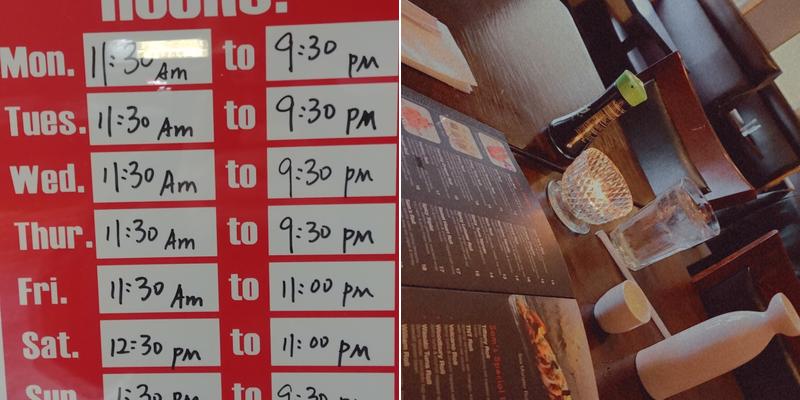 Sam's Sushi Bistro Menu