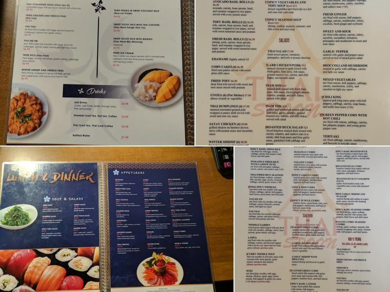 Thai Spoon Menu