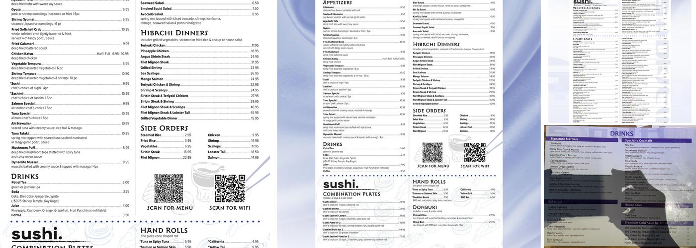 Shokitini Menu