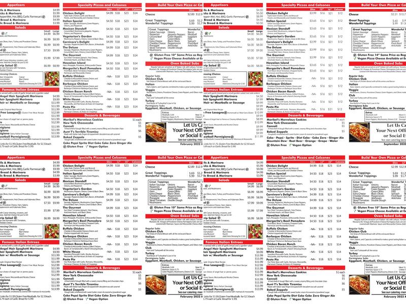 Napoli New York Pizza Italian Kitchen & Catering Menu