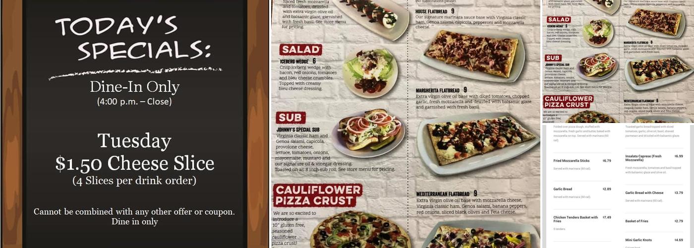 Johnny's New York Style Pizza Menu