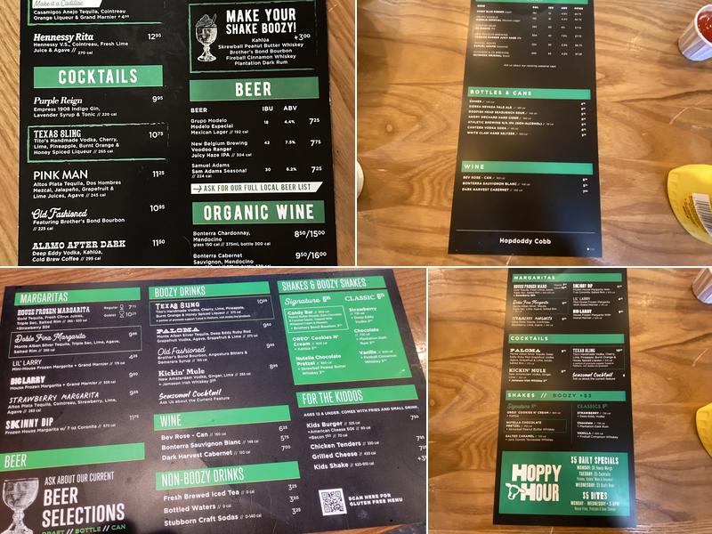 Hopdoddy Burger Bar Menu