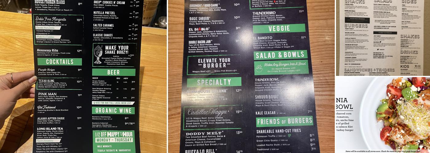 Hopdoddy Burger Bar Menu