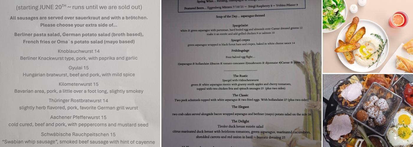 The Alpine Chef Menu