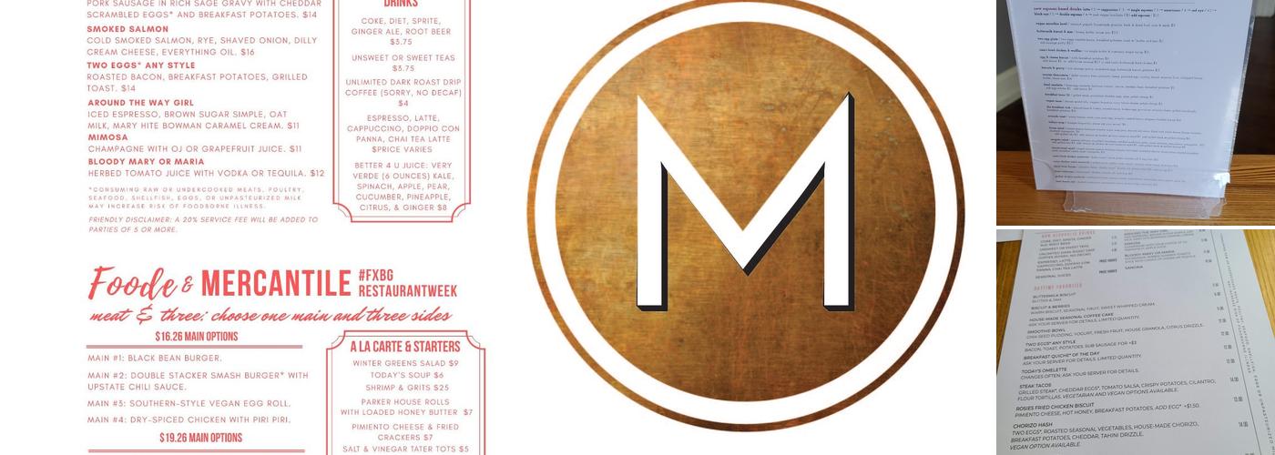 Mercantile Menu