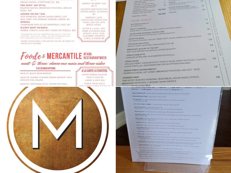 Mercantile Menu