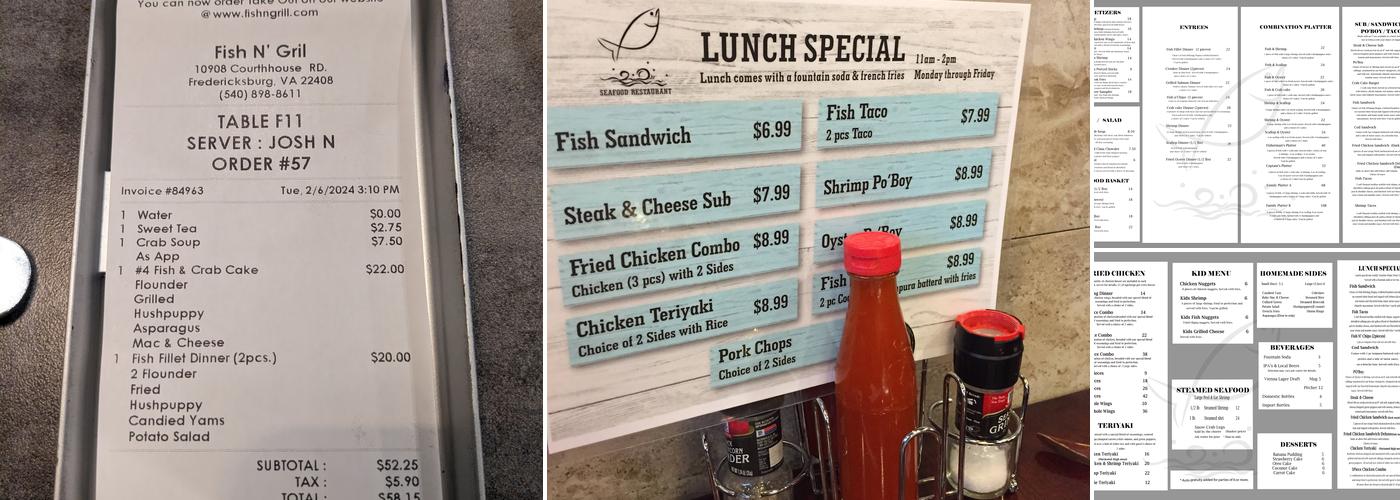 Fish N' Grill Menu