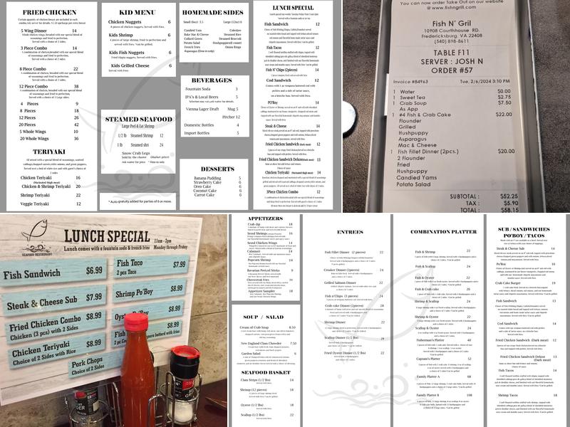 Fish N' Grill Menu