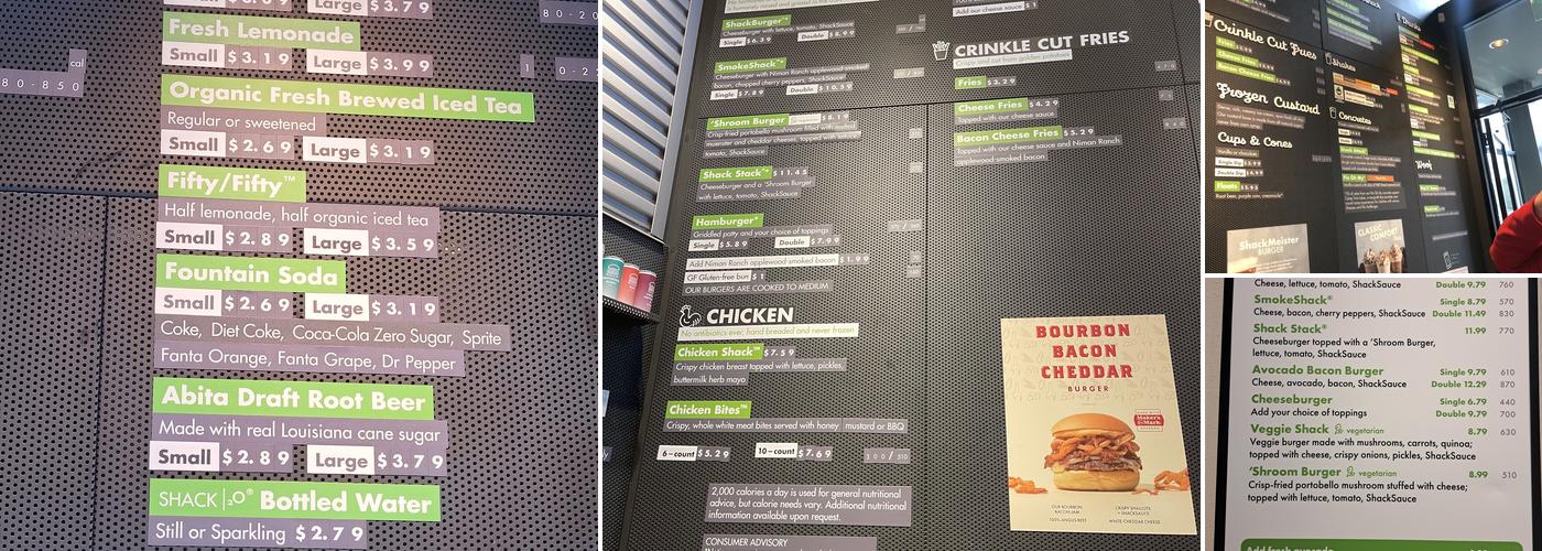 Shake Shack Perimeter Mall Menu