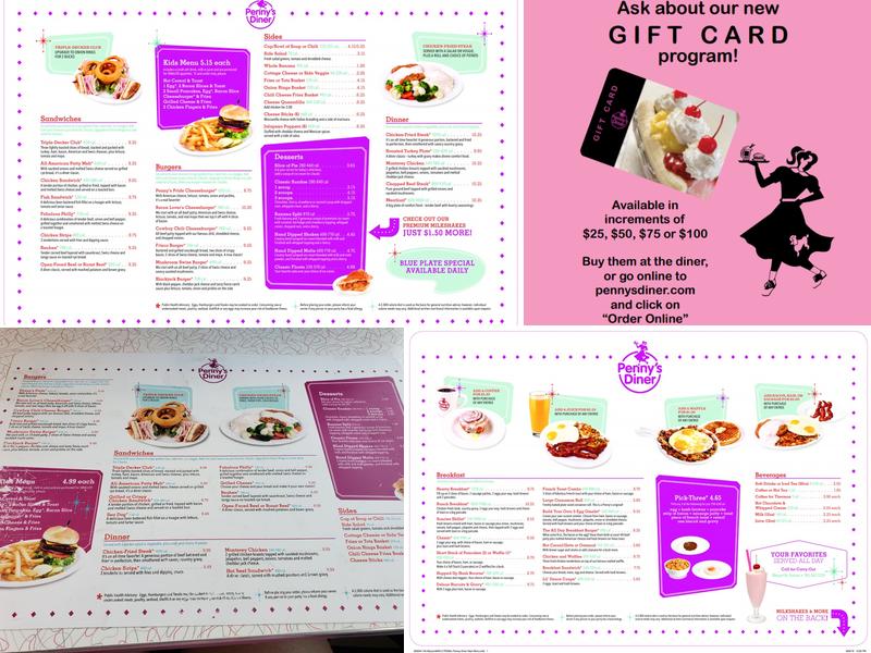 Penny's Diner Menu