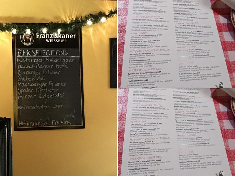 Winzer Stube Menu