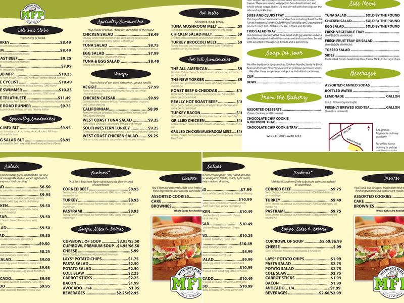 My Friend's Place at East Cobb Menu