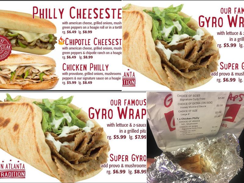 Great Wraps Menu