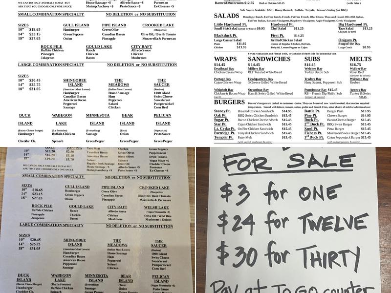 Benson's Eating & Drinking Emporium Menu