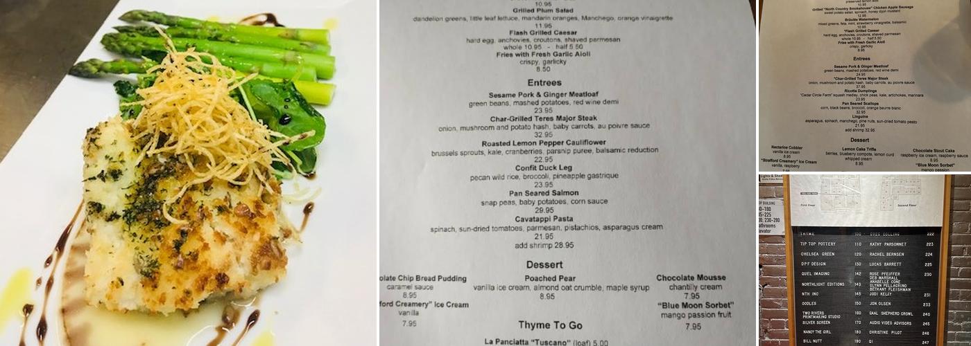 Thyme Restaurant Menu