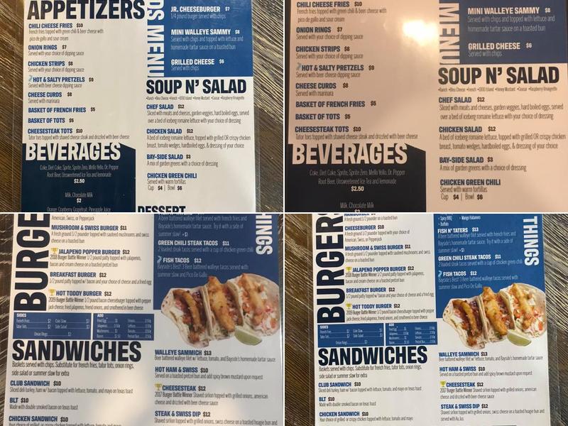 Bayside Bar & Grill Menu