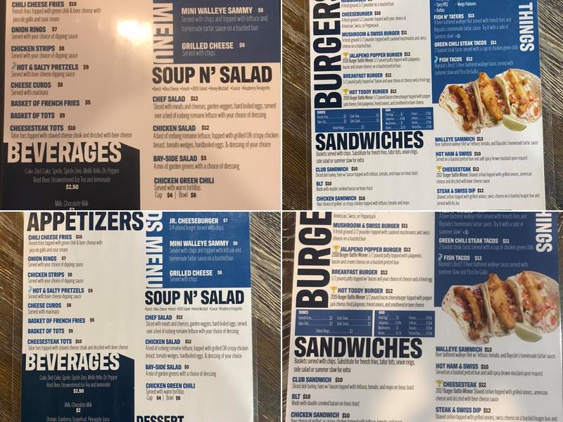 Bayside Bar & Grill Menu