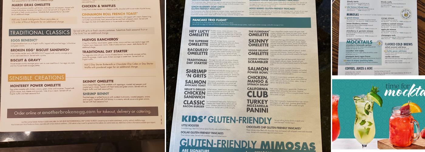 Another Broken Egg Cafe Menu