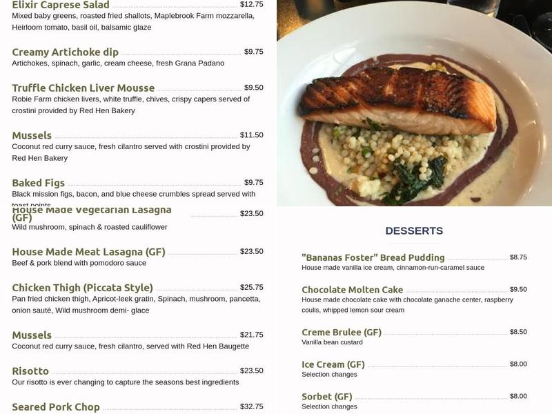 Elixir Menu