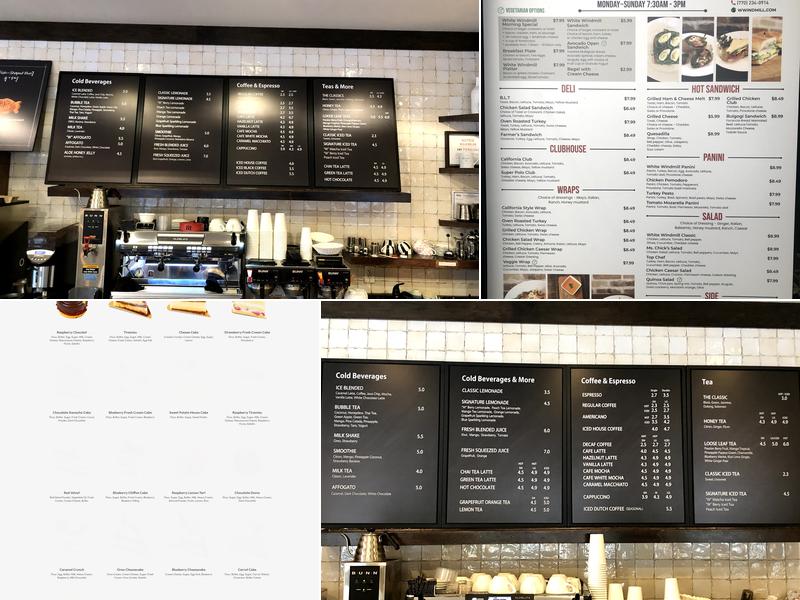 White Windmill Bakery and Cafe Menu