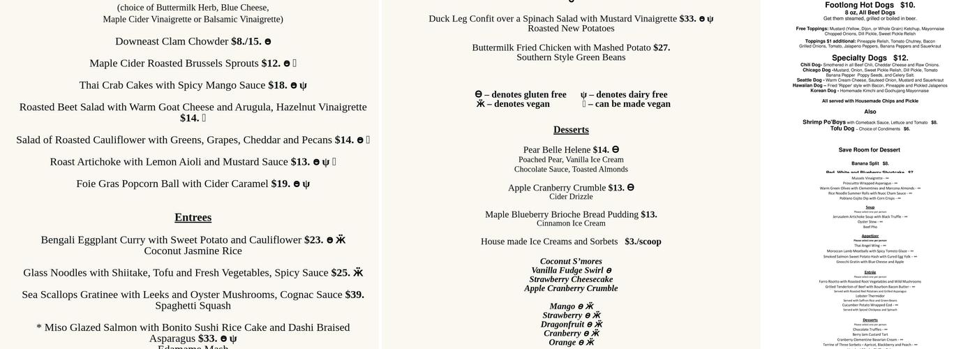 Carpenter & Main Menu