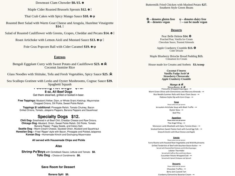 Carpenter & Main Menu