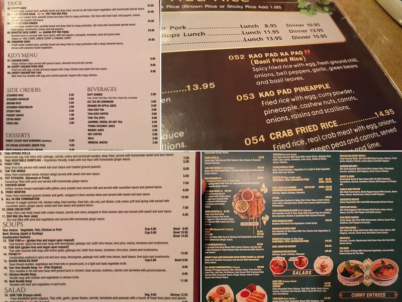 Tuk Tuk Thai Cuisine Menu