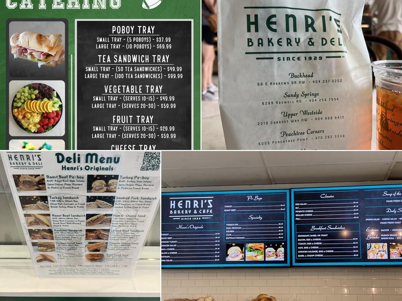 Henri's Bakery & Deli Menu